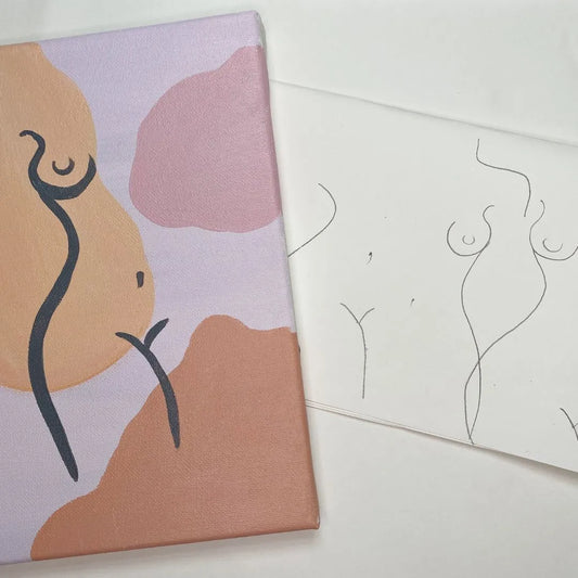 Abstract Female Nude painting