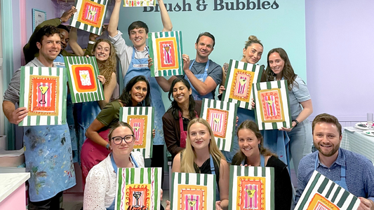 The Perfect Activity To Do with Friends: Paint & Sip at Brush and Bubbles