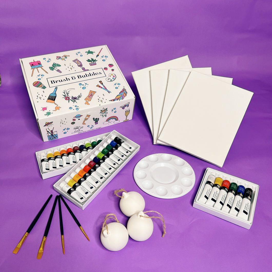 Sip and Paint at Home - Art Kit WITH BAUBLES!