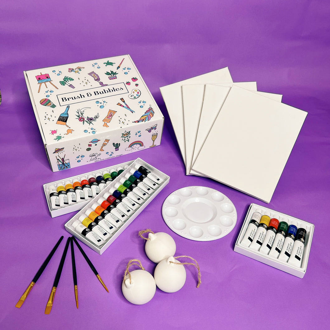 Sip and Paint at Home - Art Kit WITH BAUBLES!