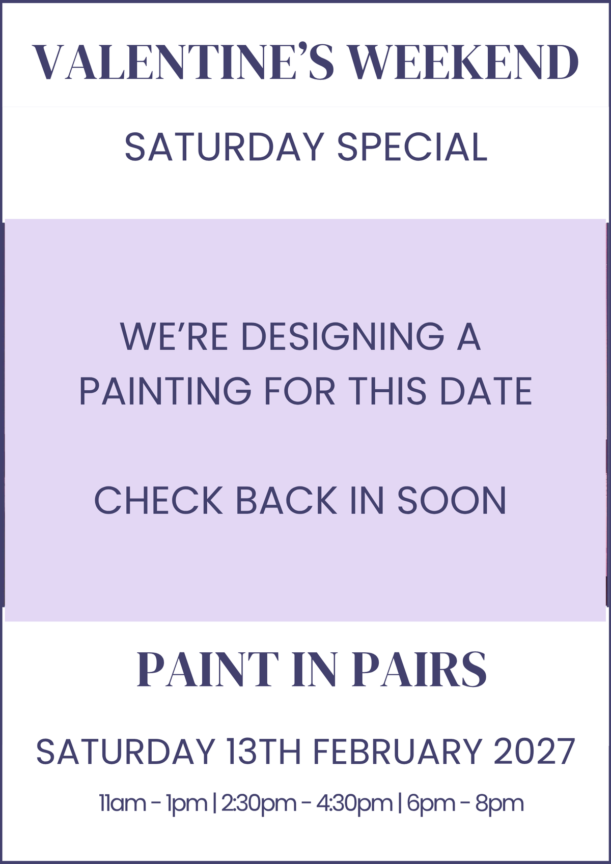13/02/2027 - Valentines Special