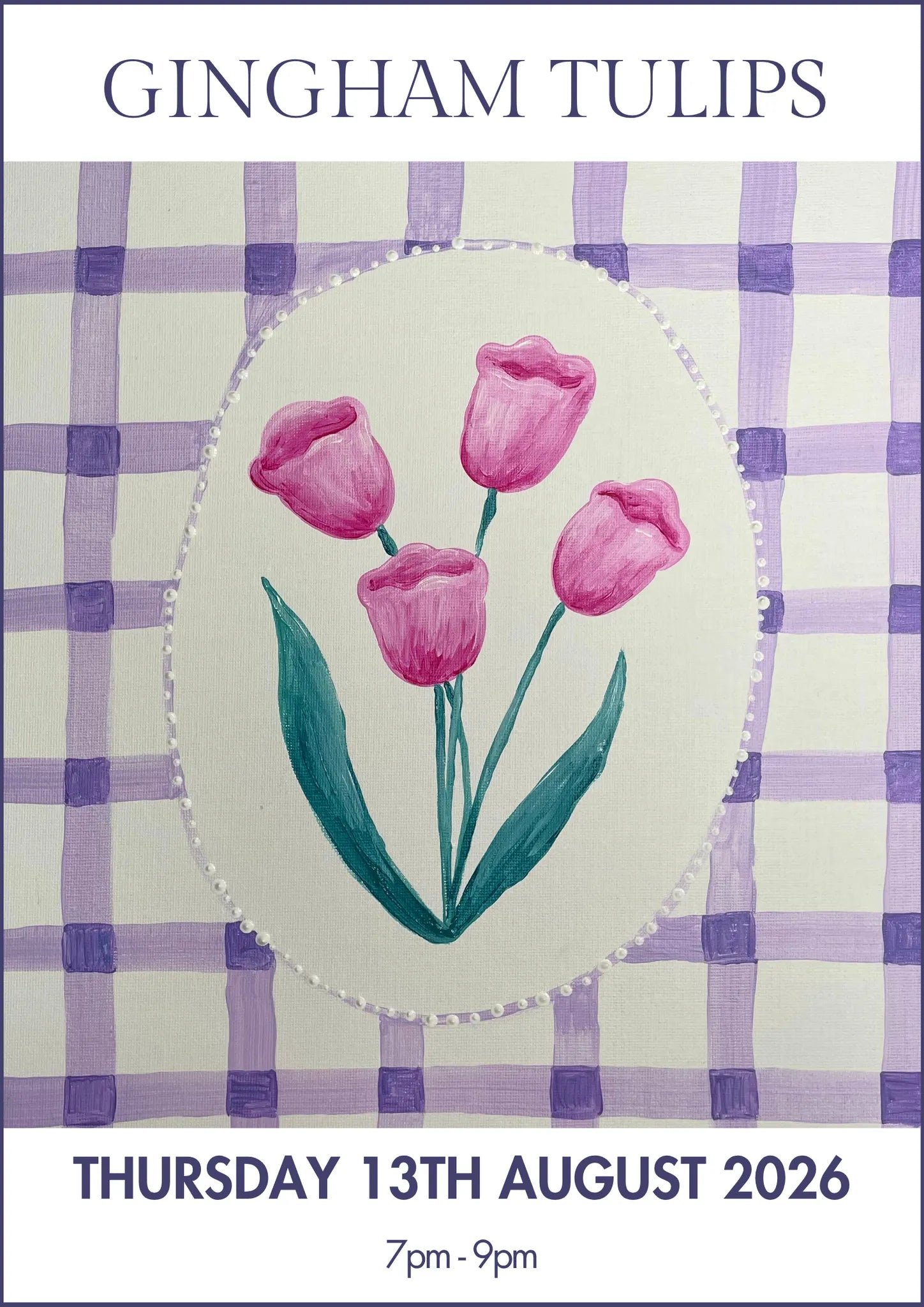 13/08/2026 - Gingham Tulips