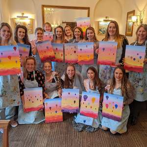 Sip and Paint Hen Party - London - Brush and Bubbles