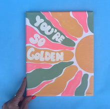 Load image into Gallery viewer, &quot;You&#39;re So Golden&quot; - Harry Styles Inspired Illustrative Painting
