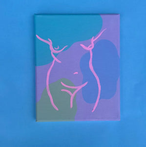 Pinky Purple Abstract Nude