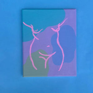 Pinky Purple Abstract Nude