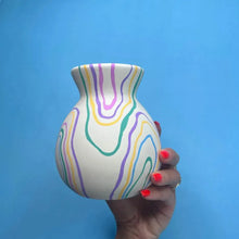Load image into Gallery viewer, Hand-Painted Swirl Vase
