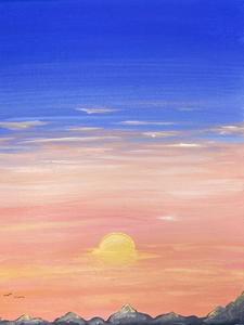 sunset painting tutorial