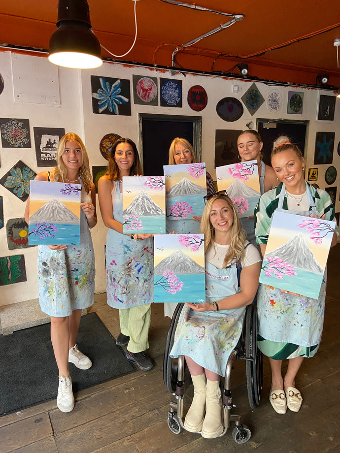 Baby shower painting hot sale ideas